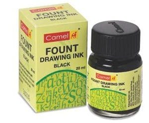 Camel Fount Drawing Ink (black) - 20 ml