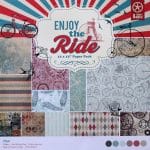 12 by 12 Patterned Paper Pack - Enjoy the Ride (Set of 24 sheets)