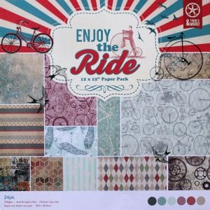 12 by 12 Patterned Paper Pack - Enjoy the Ride (Set of 24 sheets)