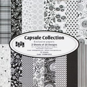 12 by 12 Paper Pack - Capsule Collection - Black (Set of 32 sheets)
