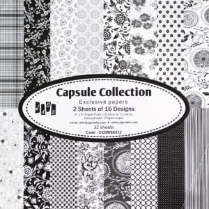6 by 6 Paper Pack - Capsule Collection Black (Set of 32 sheets)