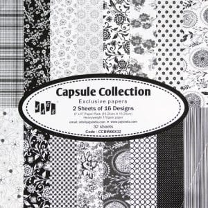 6 by 6 Paper Pack - Capsule Collection Black (Set of 32 sheets)