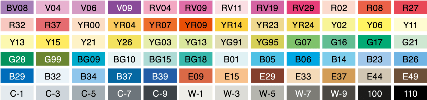 Copic Sketch Markers 72pc Set A color72 01 color72_01