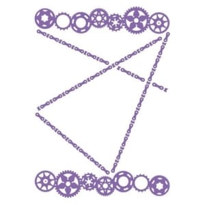 Couture Creations Embossing Folder - Large Cogs (5"X7")