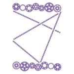 Couture Creations Embossing Folder - Large Cogs (5"X7")