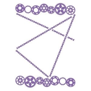 Couture Creations Embossing Folder - Large Cogs (5"X7")