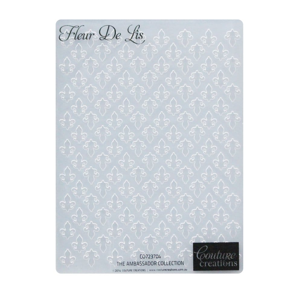 Couture Creations Embossing Folder - Fleur De Lis (A6) couture creations embossing folder fleur de lis c0723704 Couture Creations Embossing Folder - Fleur De Lis (A6)