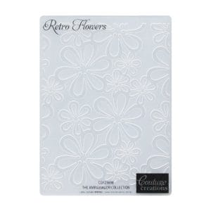 Couture Creations Embossing Folder - Retro Flowers (A6)