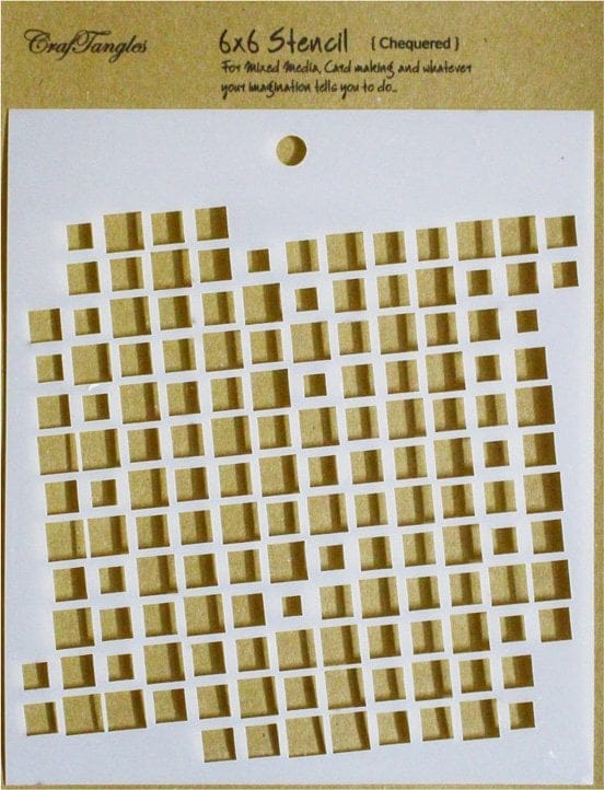 CrafTangles 6"x6" Stencil - Chequered craftangles stencils chequered CrafTangles 6"x6" Stencil - Chequered