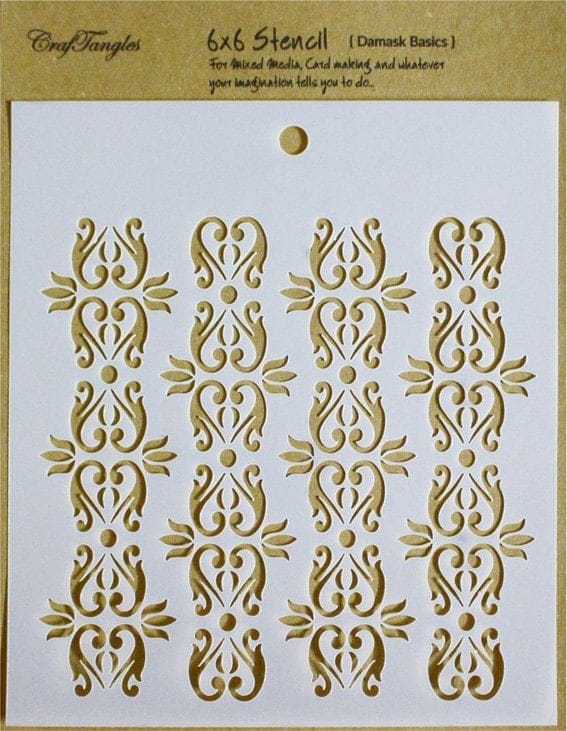 CrafTangles 6"x6" Stencil - Damask Basics