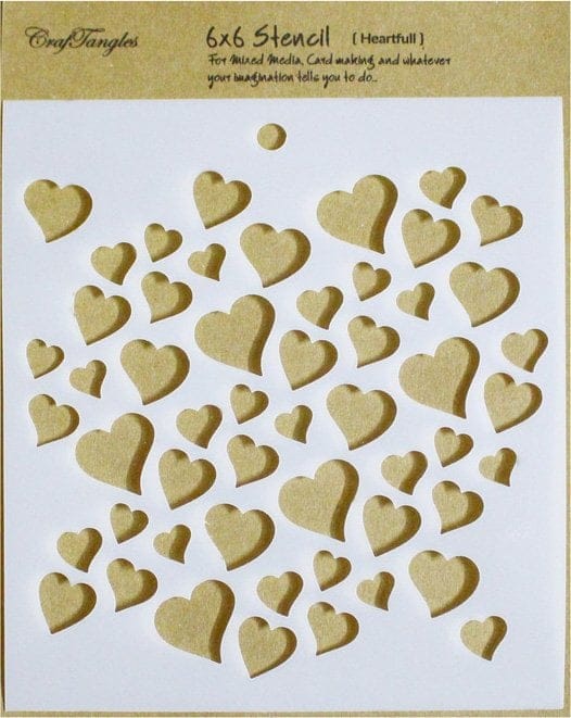 CrafTangles 6"x6" Stencil - Heartfull craftangles stencils heartfull CrafTangles 6"x6" Stencil - Heartfull