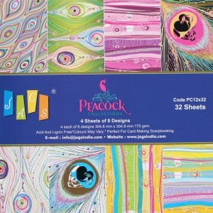 12 by 12 Paper Pack - Peacock Collection (Set of 32 sheets)