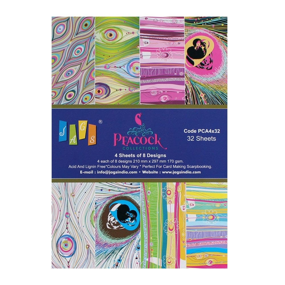 A5 Paper Pack - Peacock Collection (Set of 32 sheets)