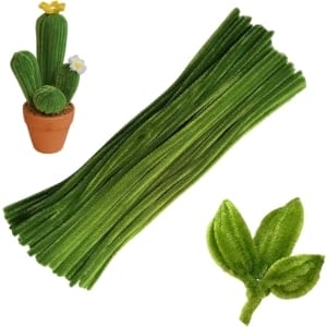 Mehndi Green Pipe Cleaner for Flowermaking and Bouquet (100 pcs)