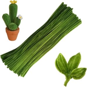 Mehndi Green Pipe Cleaner for Flowermaking and Bouquet (100 pcs)