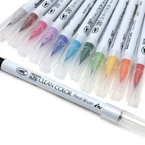 Kuretake Zig Clean color real brush pen marker - Set of 12