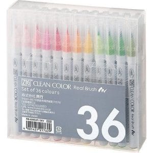 Kuretake Zig Clean color real brush pen marker - Set of 36