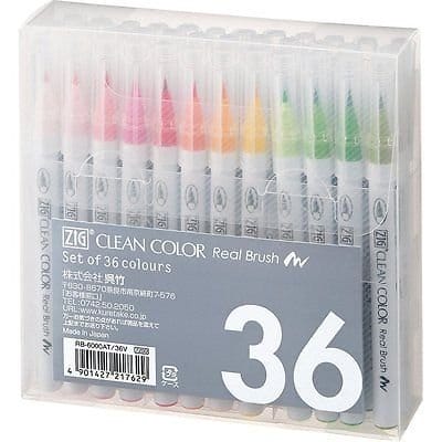 Kuretake Zig Clean color real brush pen marker - Set of 36