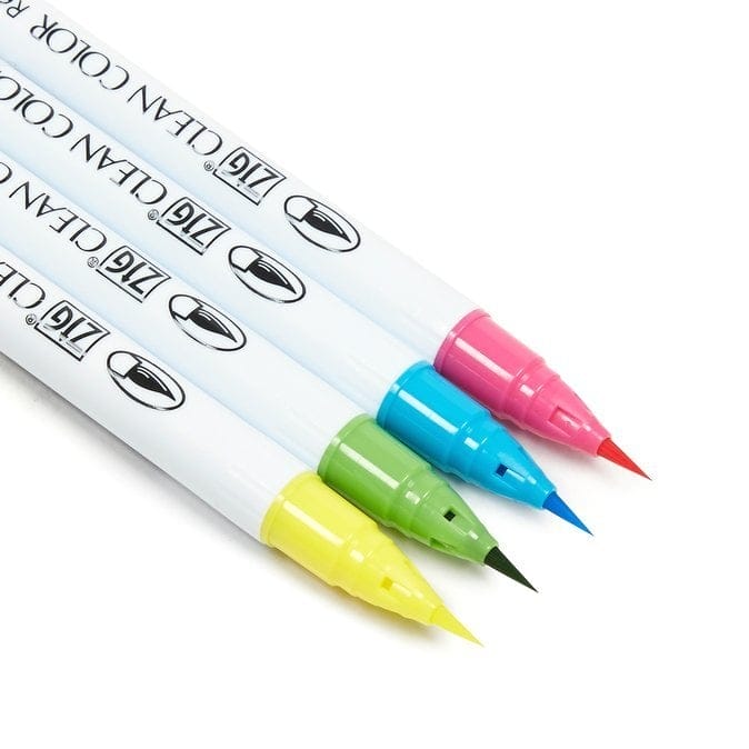 Kuretake Zig Clean color real brush pen marker - Set of 4 (4VB)