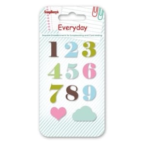 Scrapberrys Epoxy Sticker - Everyday Numbers