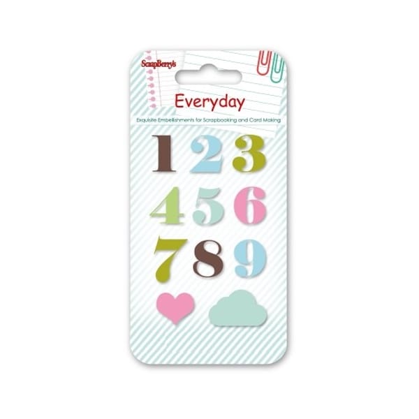 Scrapberrys Epoxy Sticker - Everyday Numbers