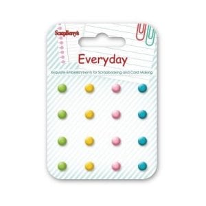 Scrapberrys 16 Enamel Brads - Everyday