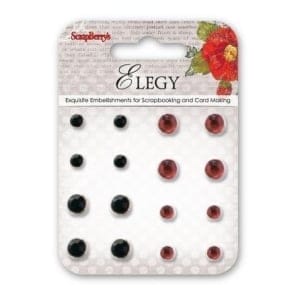 Scrapberrys 16 Rhinestone Brads - Elegy