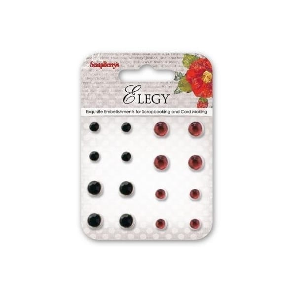 Scrapberrys 16 Rhinestone Brads - Elegy