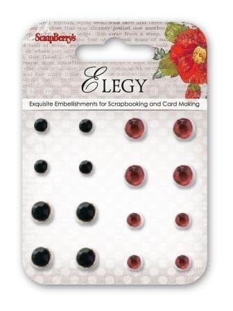 Scrapberrys 16 Rhinestone Brads - Elegy