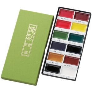 Zig Kuretake Gansai Tambi 12 Color Painting Set