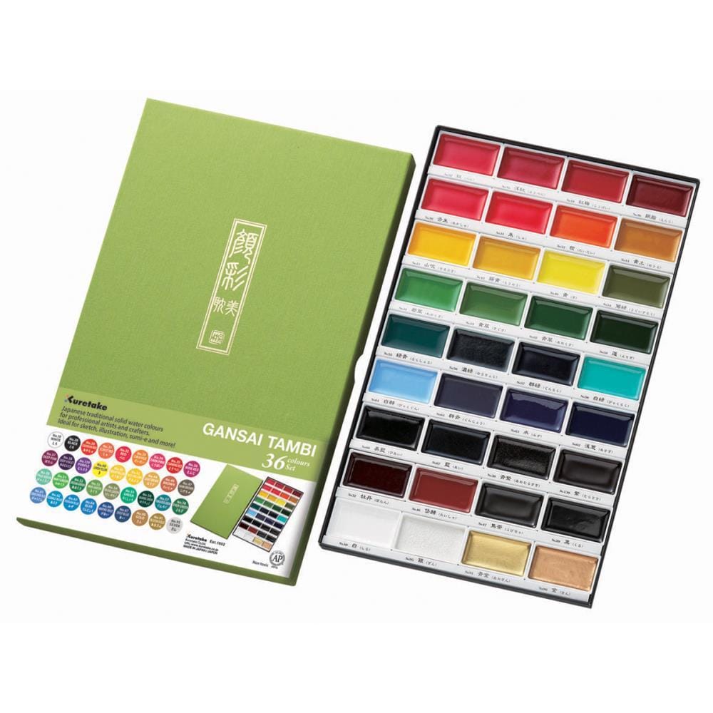 Zig Kuretake Gansai Tambi 36 Color Painting Set