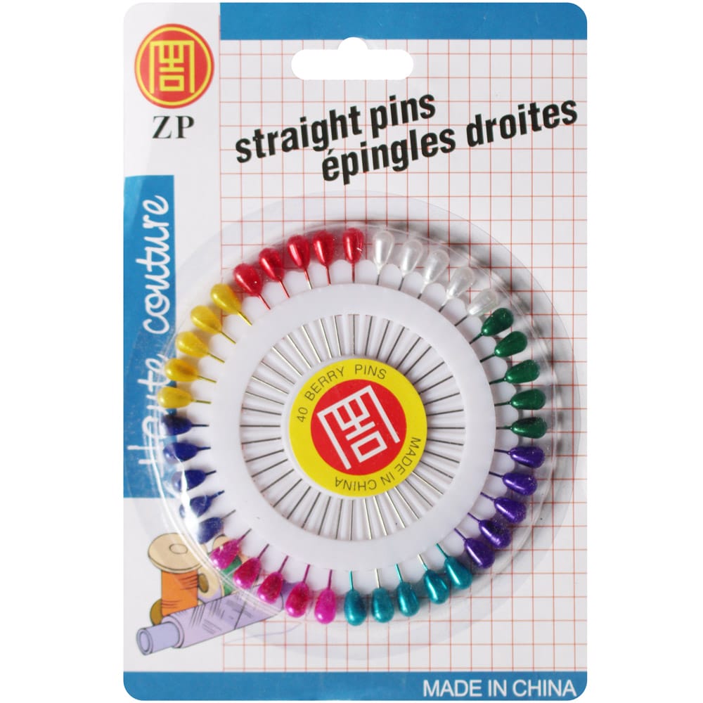 Large multicolored pearl pins (Pack of 40 pins) zp Large multicolored pearl pins (Pack of 40 pins)