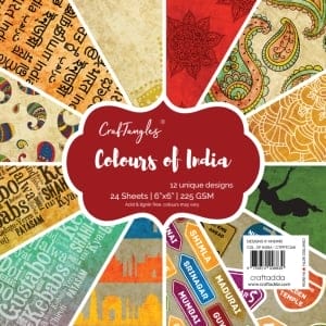 CrafTangles Scrapbook Paper Pack - Colours Of India (6"x6")