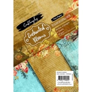 CrafTangles Decoupage Paper Pack  - Enchanted Blooms (A4) - 4 sheets