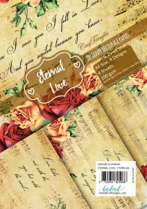 CrafTangles Decoupage Paper Pack - Eternal Love (A4) - 4 sheets