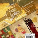CrafTangles Decoupage Paper Pack  - I Travel the World (A4) - 4 sheets
