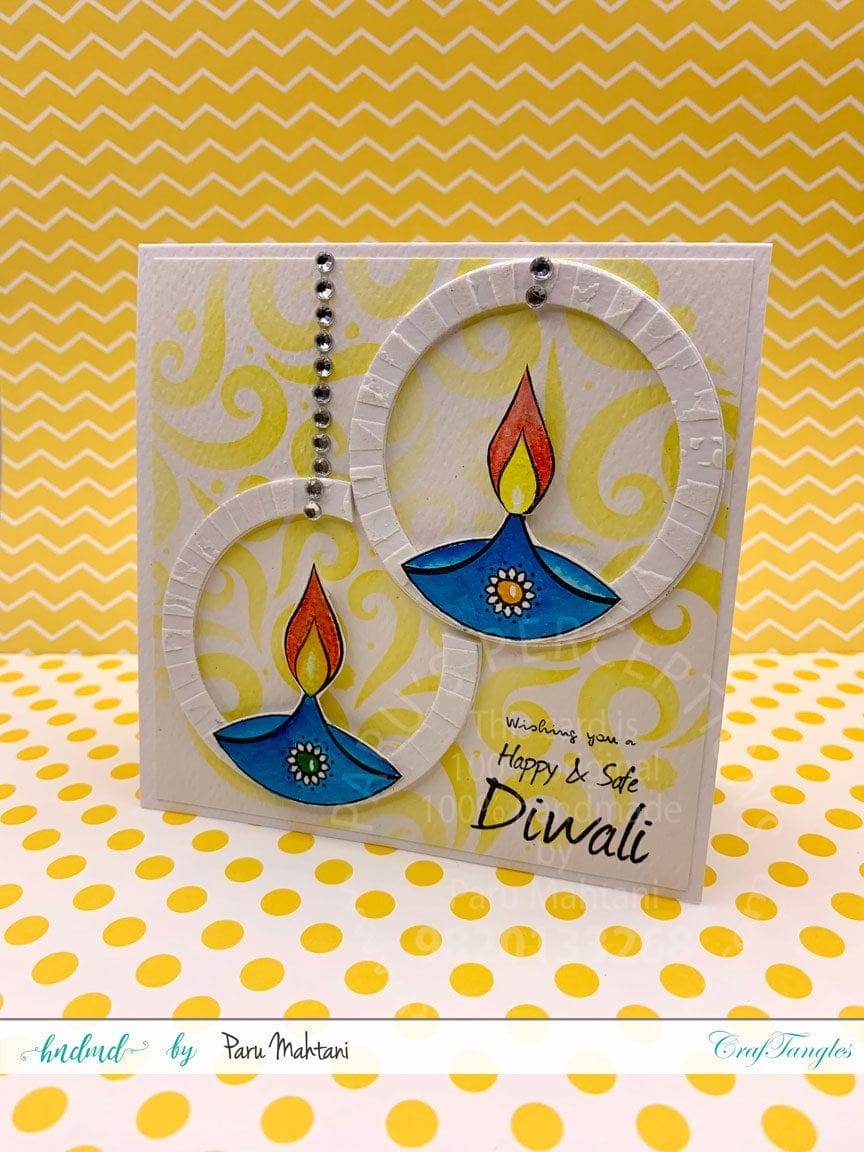 CrafTangles Photopolymer Stamps - Happy Diwali Paru Diwali Cards 3 Paru_Diwali_Cards_3