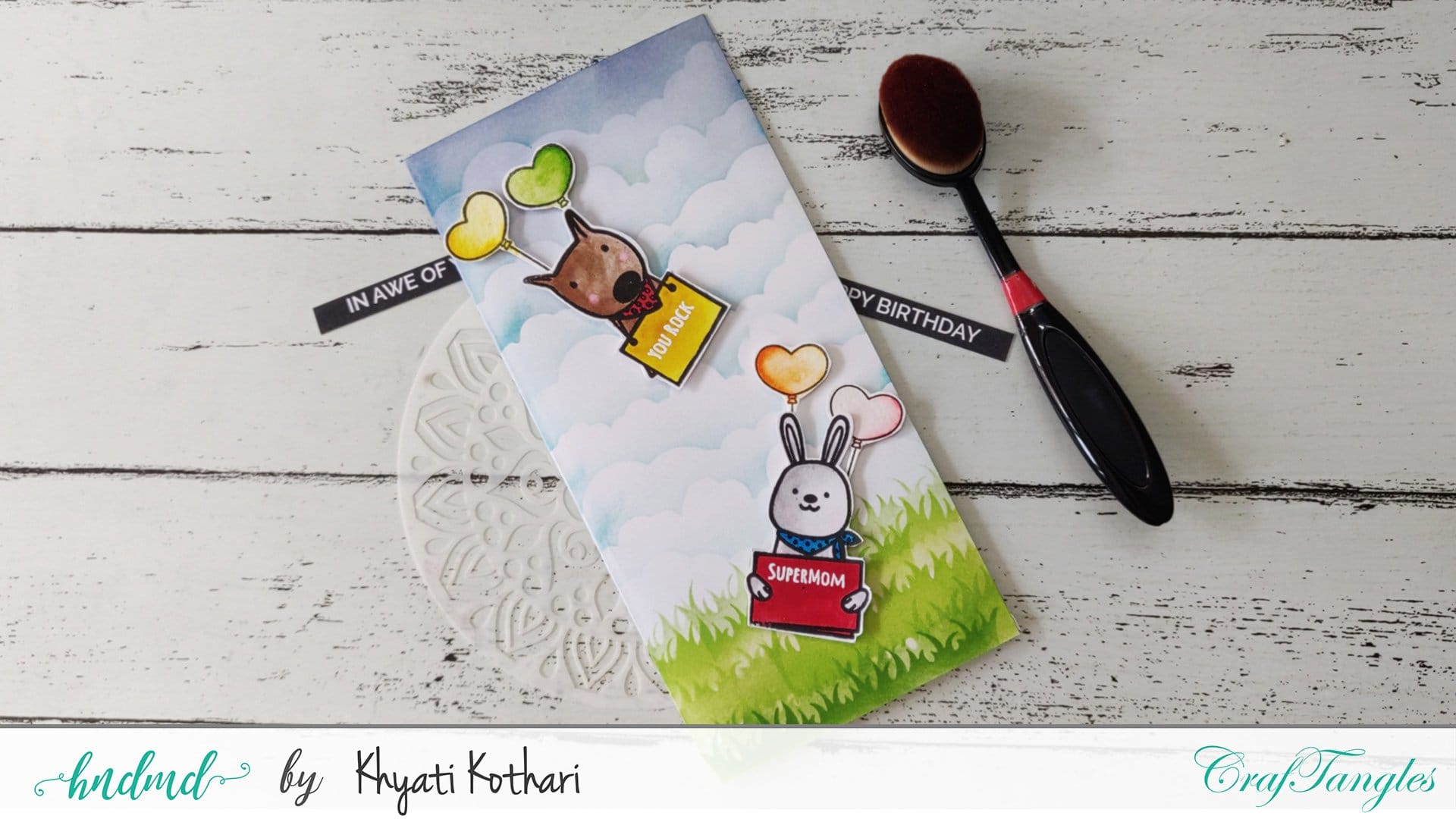 CrafTangles Photopolymer Stamps - Mom You Rock Stencil101 Day15 1 Stencil101-Day15-1