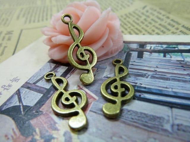 Musical Notes Metal Charms (Set of 10 pcs) camc 108 music note metal charms Musical Notes Metal Charms (Set of 10 pcs)
