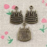Birthday cake Metal Charms (Set of 10 pcs)