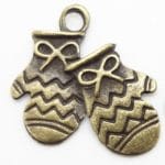 Winter gloves Metal Charms (Set of 10 pcs)