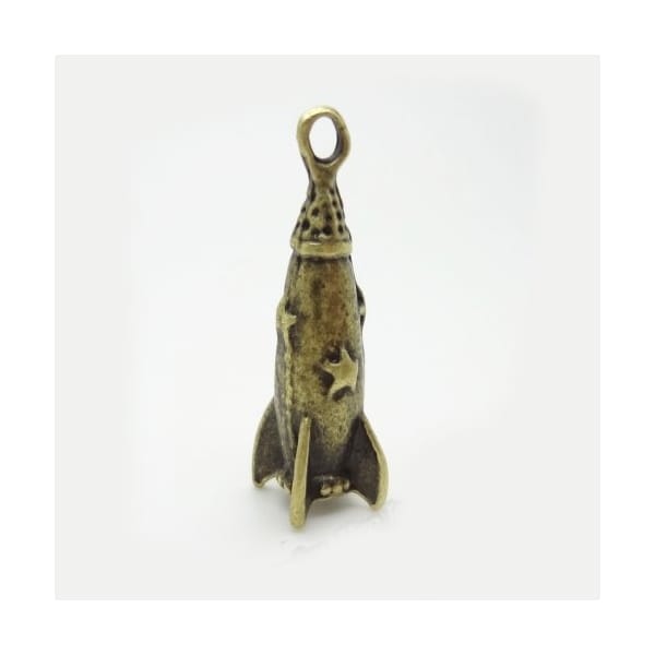 Rocket Ship Metal Charms (Set of 5 pcs)