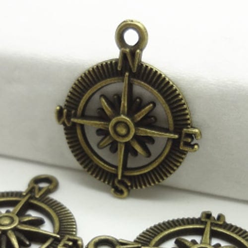 Compass Metal Charms (Set of 5 pcs) camc 125 compass metal charms Compass Metal Charms (Set of 5 pcs)