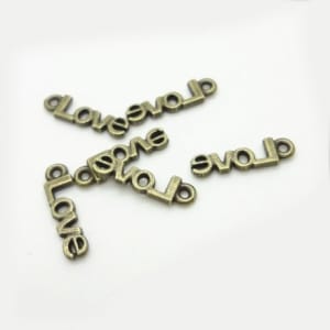 Love Sentiment Metal Charms (Set of 20 pcs)