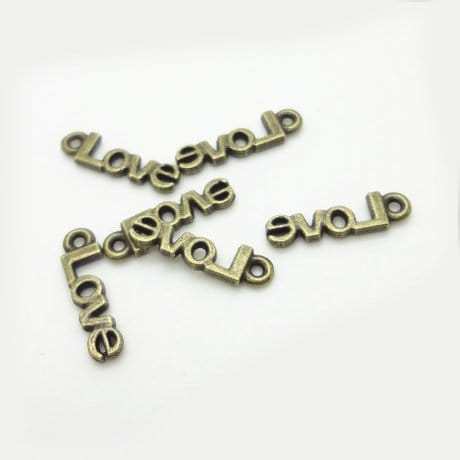 Love Sentiment Metal Charms (Set of 20 pcs)