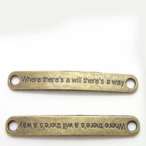 Where there is will Metal Charms (Set of 5 pcs)