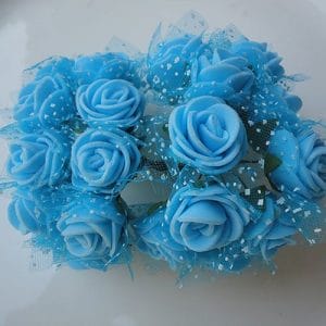 Foam Roses - Baby Blue (Set of 24 roses)