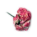 Paper flowers - Cream and Dark Pink (Pack of 24 flowers)