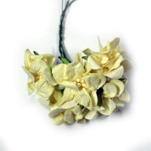 Mulberry flowers with pollens (Small) - Light Yellow (Pack of 10 flowers)