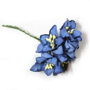 Mulberry flowers with pollens (Small) - Dark Blue (Pack of 10 flowers)